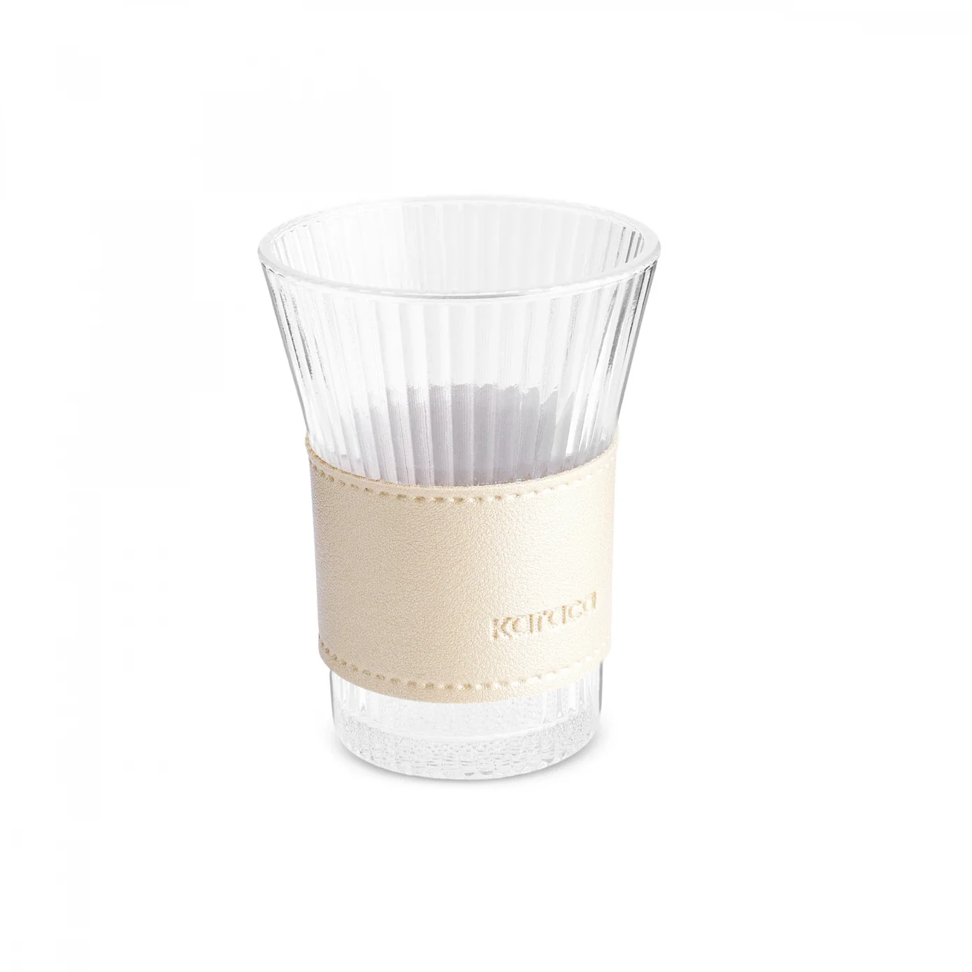 Karaca Leather Cool Touch Latte Coffee Glass, 210 Ml, Gold - Image 5