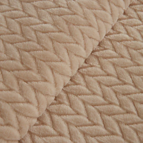 Karaca Leaves Wellsoft Blanket, 200x220cm, Ecru - Image 4