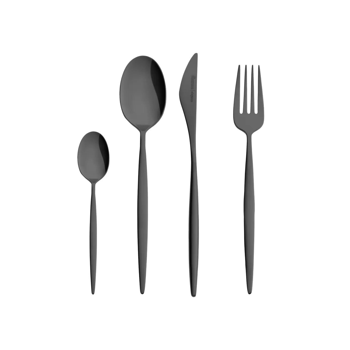 Karaca Lizbon 16-Piece Stainless Steel Cutlery Set for 4 People, Black - Image 2