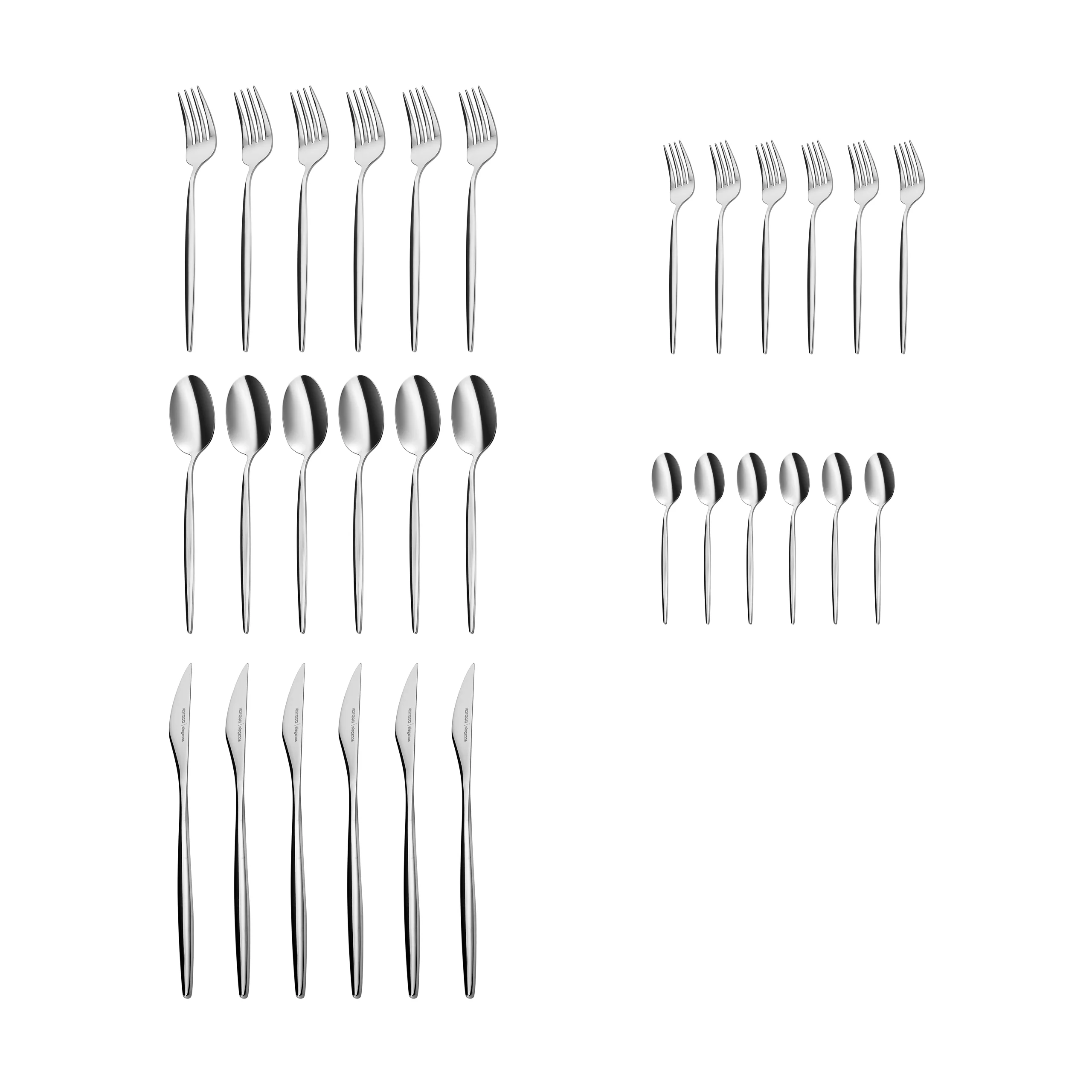 Karaca Lizbon 30-Piece Stainless Steel Cutlery Set for 6 People, Silver - Image 11