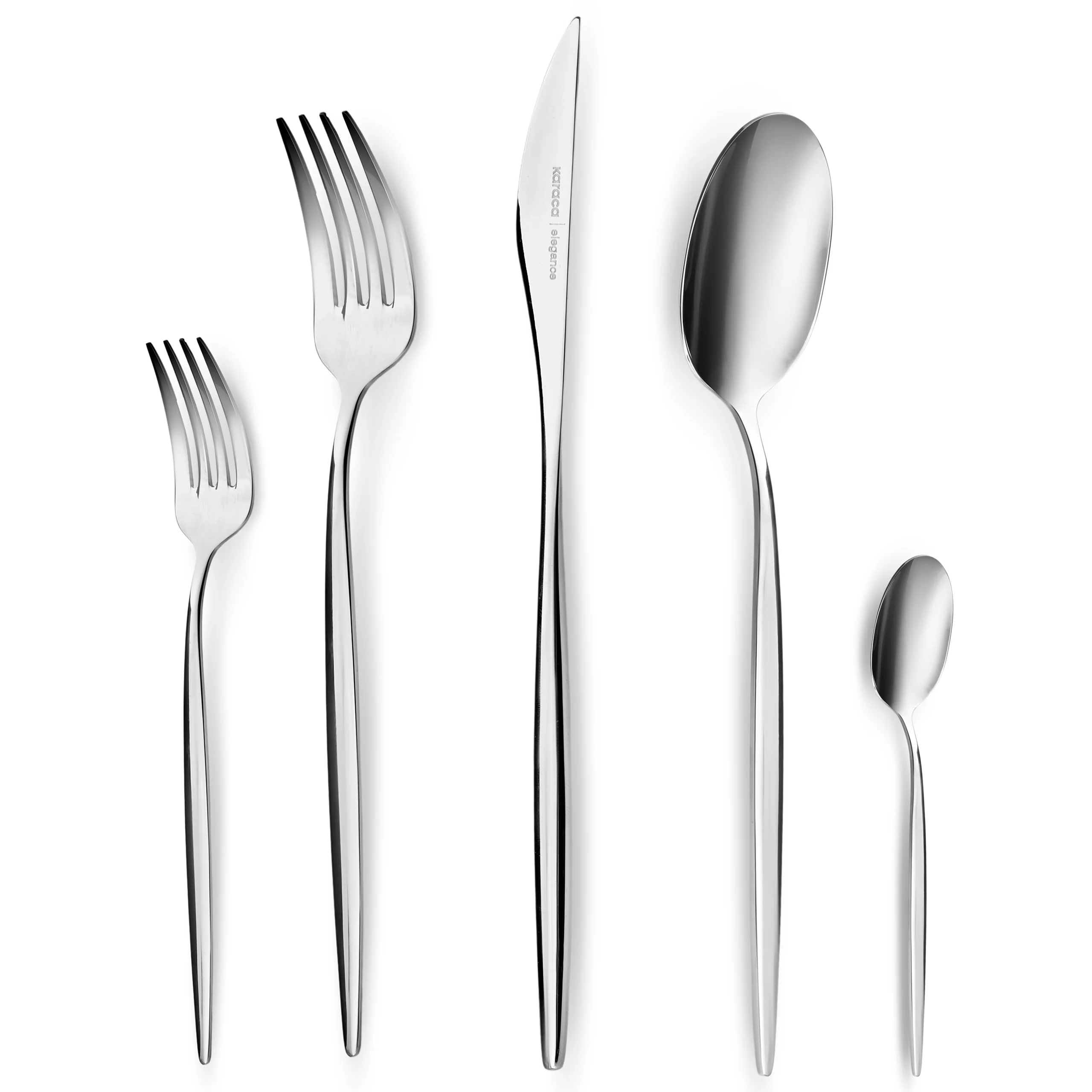 Karaca Lizbon 30-Piece Stainless Steel Cutlery Set for 6 People, Silver - Image 12