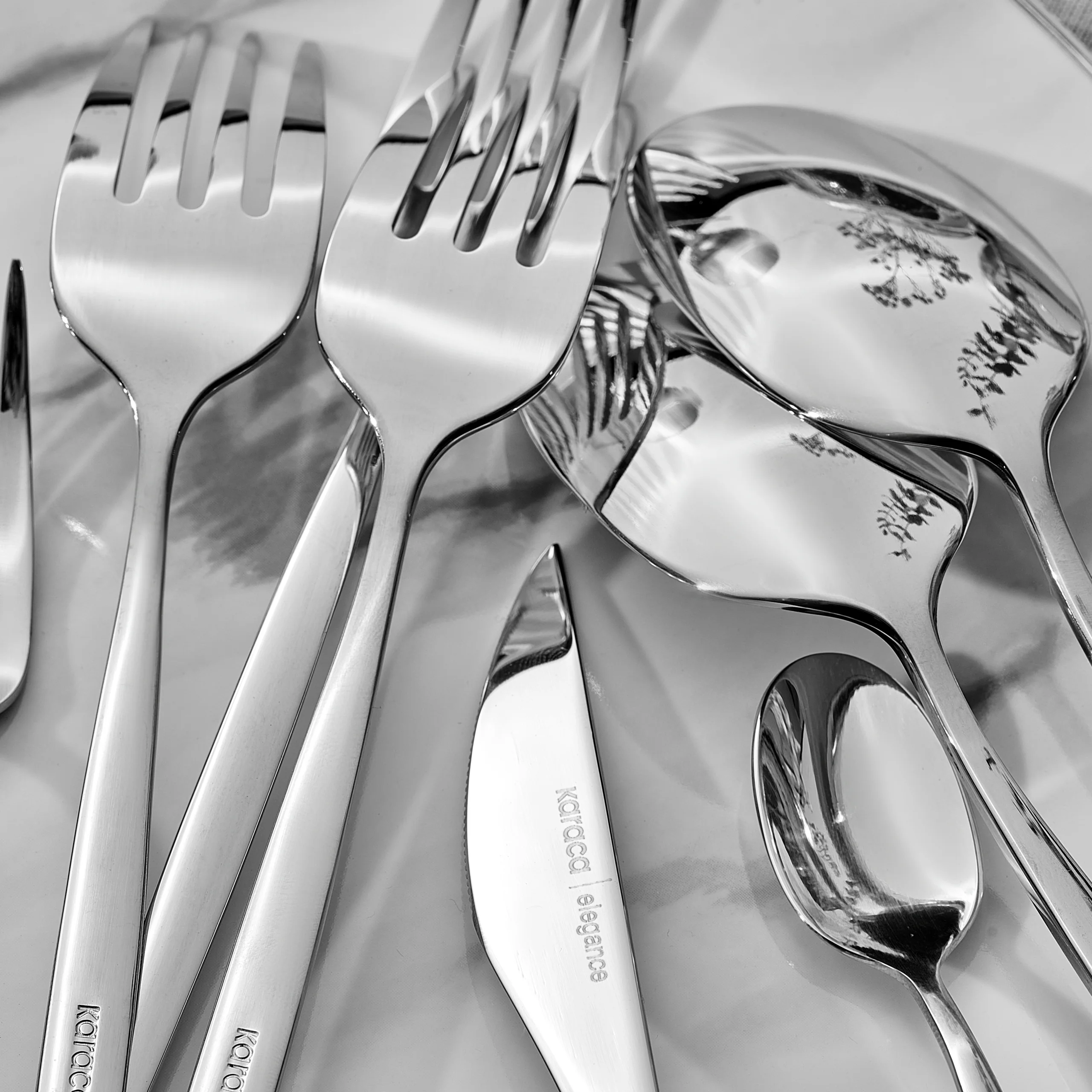 Karaca Lizbon 30-Piece Stainless Steel Cutlery Set for 6 People, Silver - Image 7