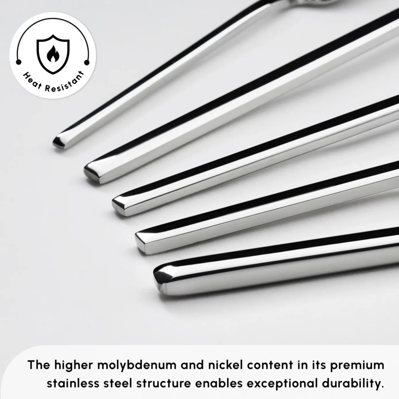 Karaca Look 84-Piece 316+ Stainless Steel Cutlery Set for 12 People, Silver - Image 9