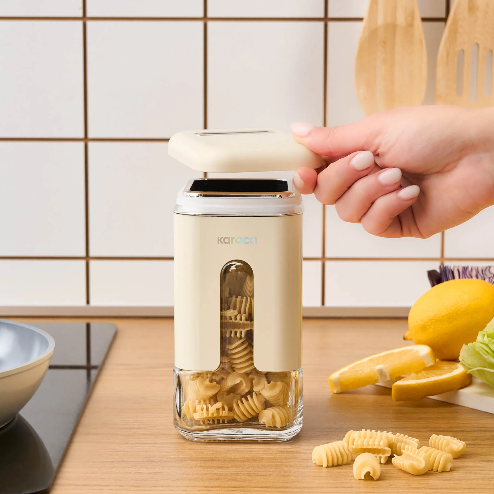 Karaca Luminous Storage Jar, 750ml, Cream - Image 3