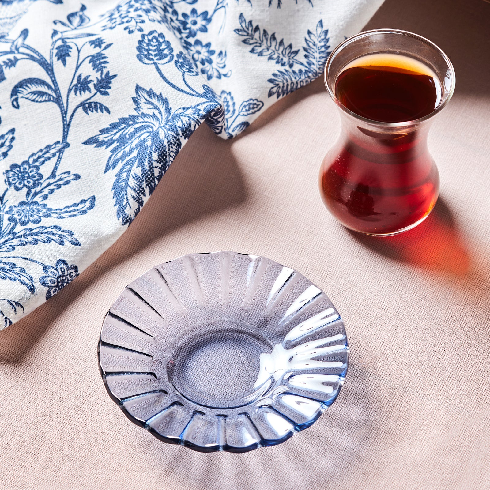 Karaca Luna 12-Piece Turkish Tea Set for 6 People, 130ml, Light Blue - Image 6