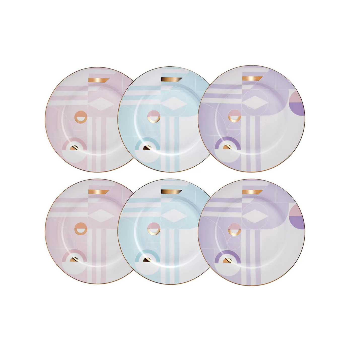 Karaca Mandarin Porcelain Serveware Set for 6 People, 19cm, Multi - Image 2
