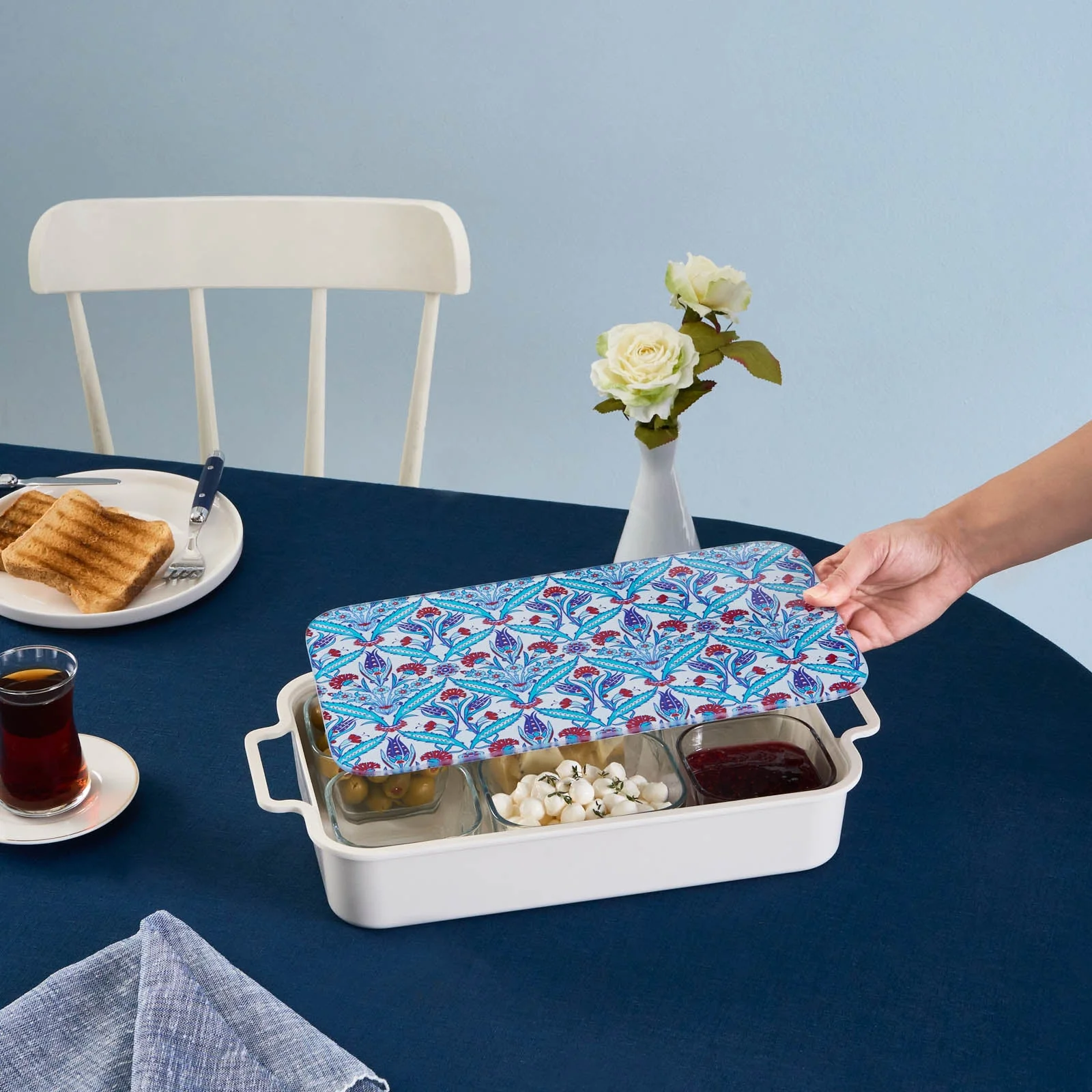 Karaca Mar 8 Piece Breakfast Tableware Set, Multi - Image 11