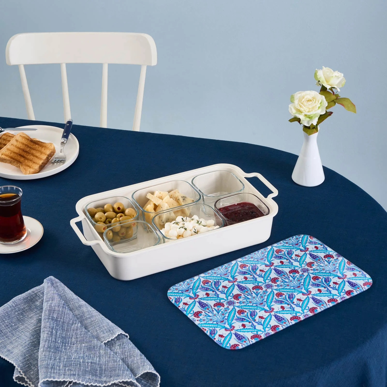 Karaca Mar 8 Piece Breakfast Tableware Set, Multi - Image 7