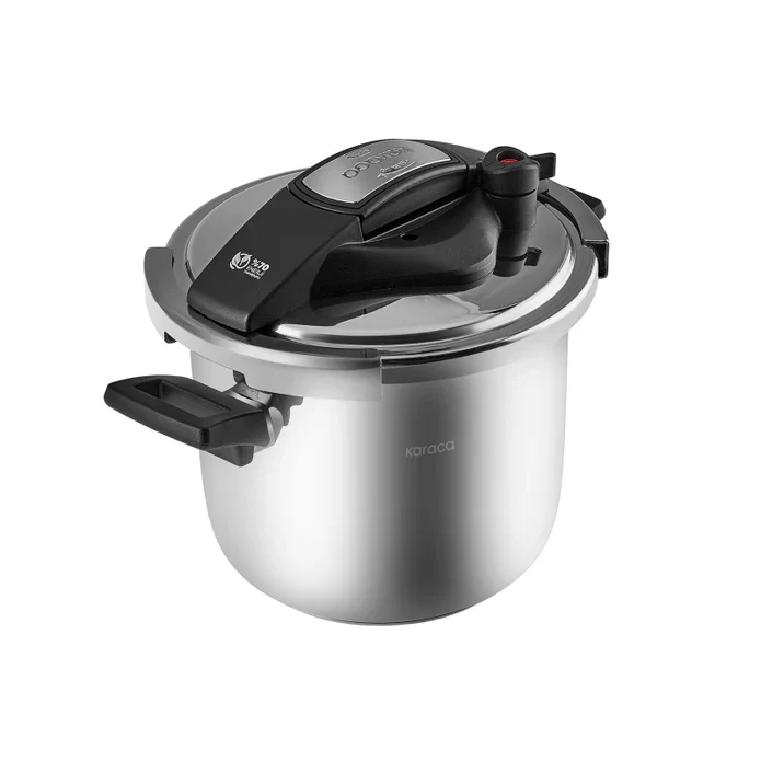 Karaca Marsilya Stainless Steel Induction Pressure Cooker Set, 7L, Silver Black - Image 8