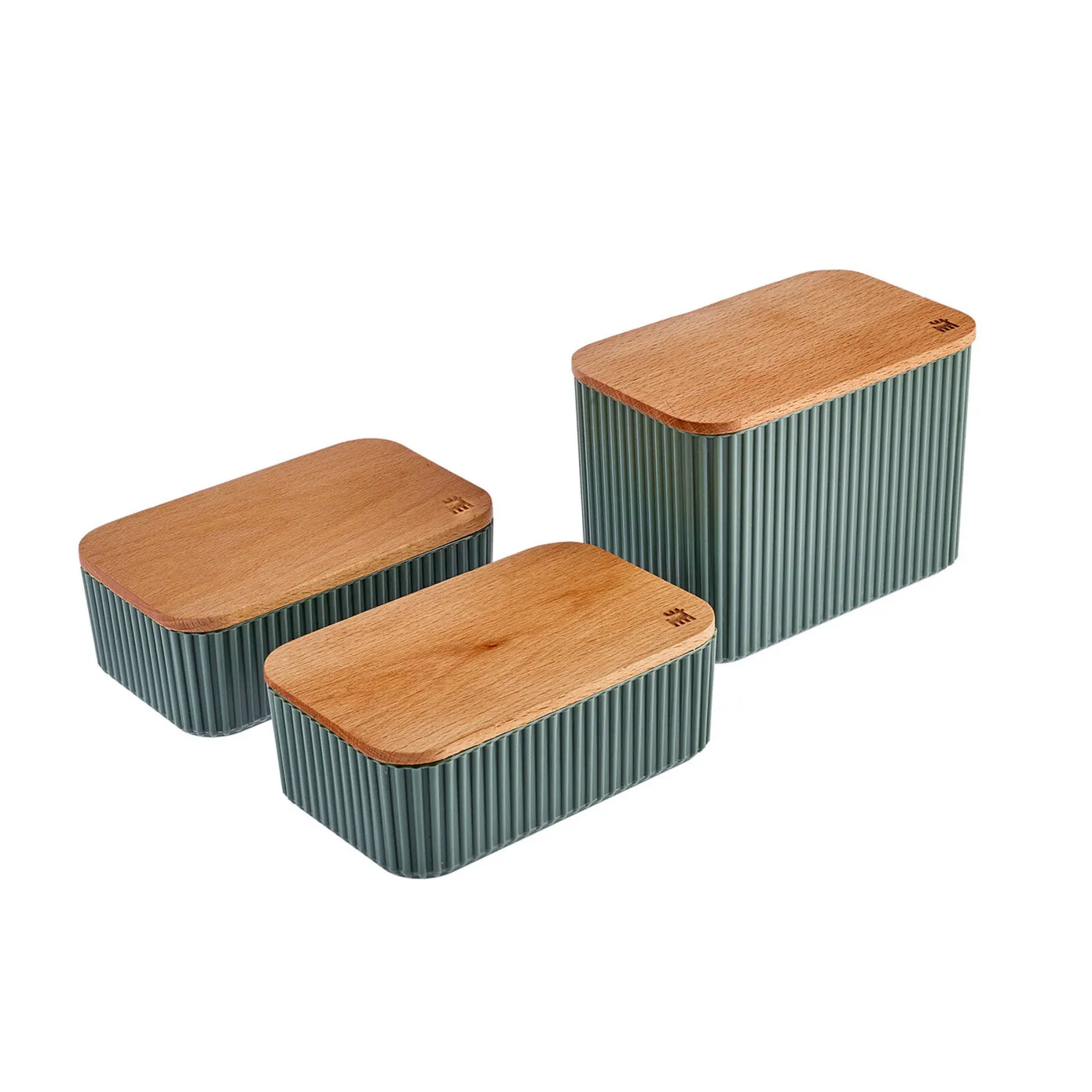 Karaca Massimo 3 Piece Storage Container Set, Green - Image 4