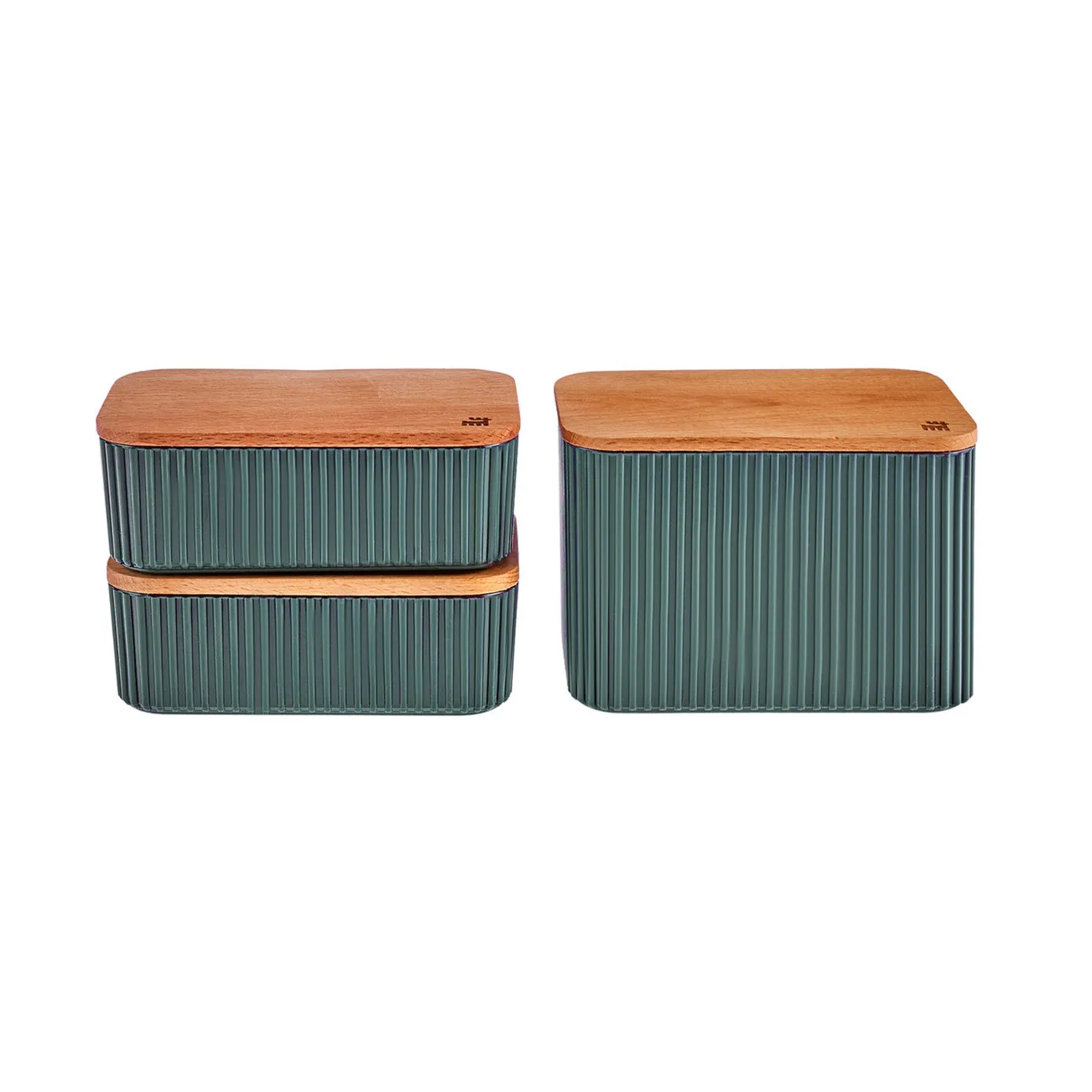 Karaca Massimo 3 Piece Storage Container Set, Green - Image 5