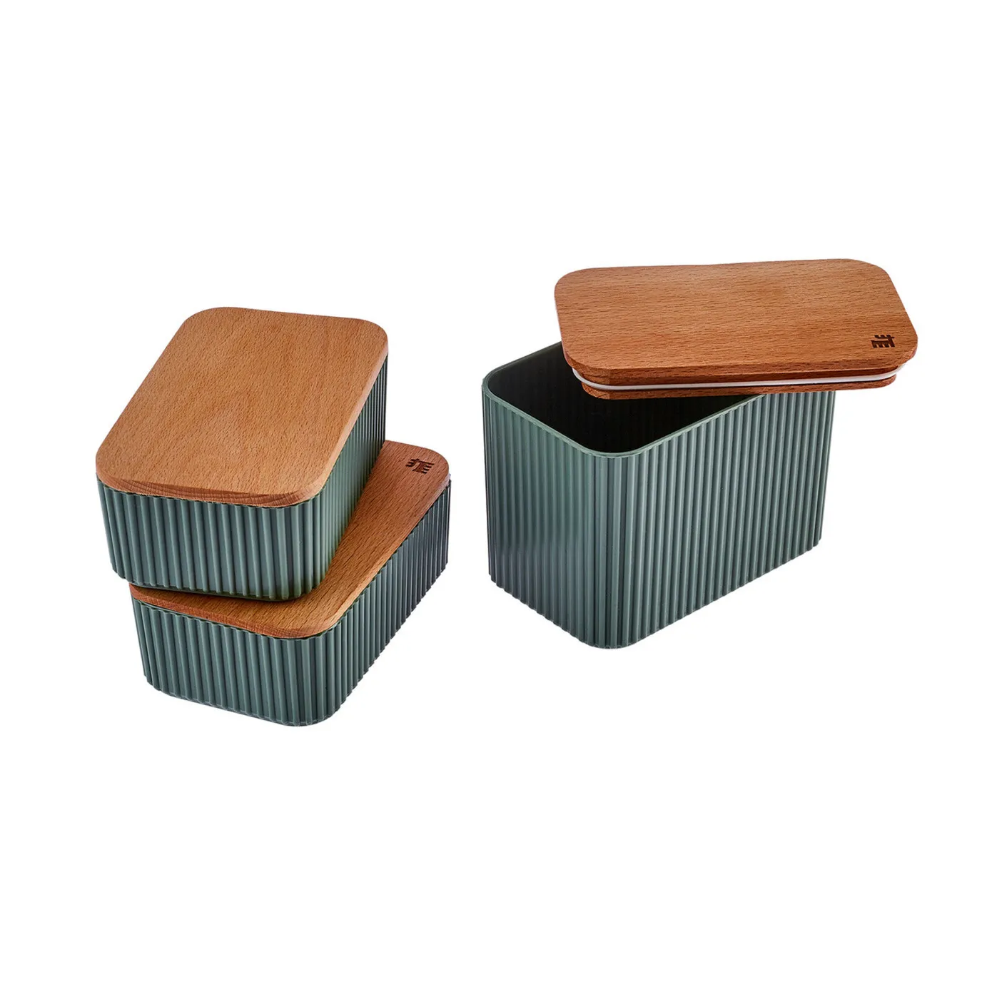 Karaca Massimo 3 Piece Storage Container Set, Green - Image 6