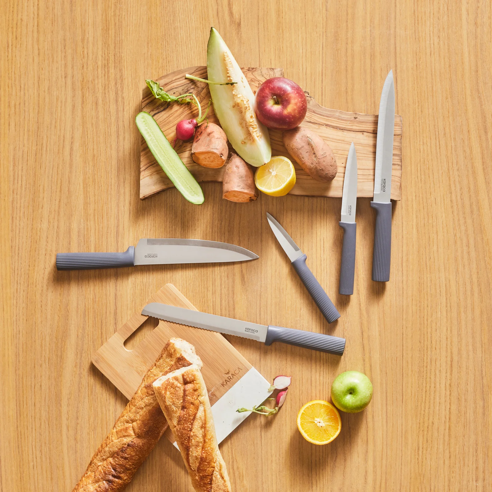 Karaca Massimo Line 6-Piece Stainless Steel Knife Set, Anthracite - Image 5
