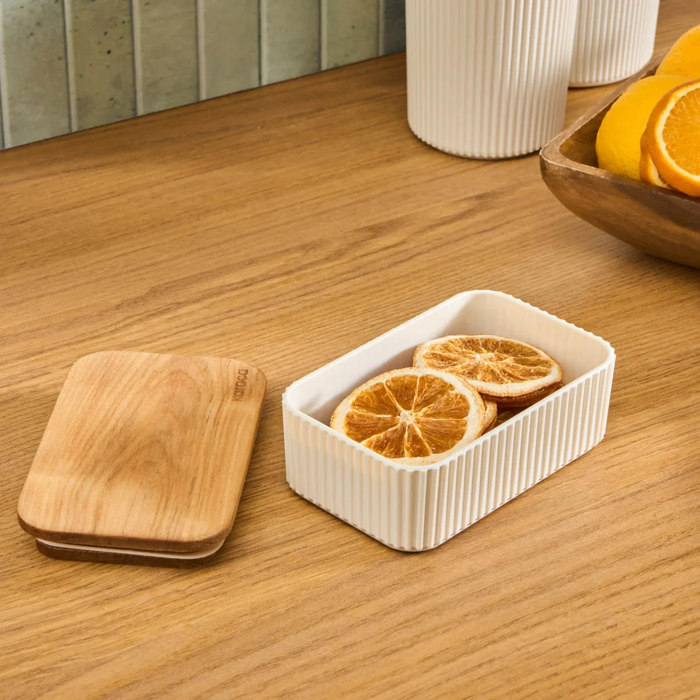 Karaca Massimo Storage Container, 500ml, Cream