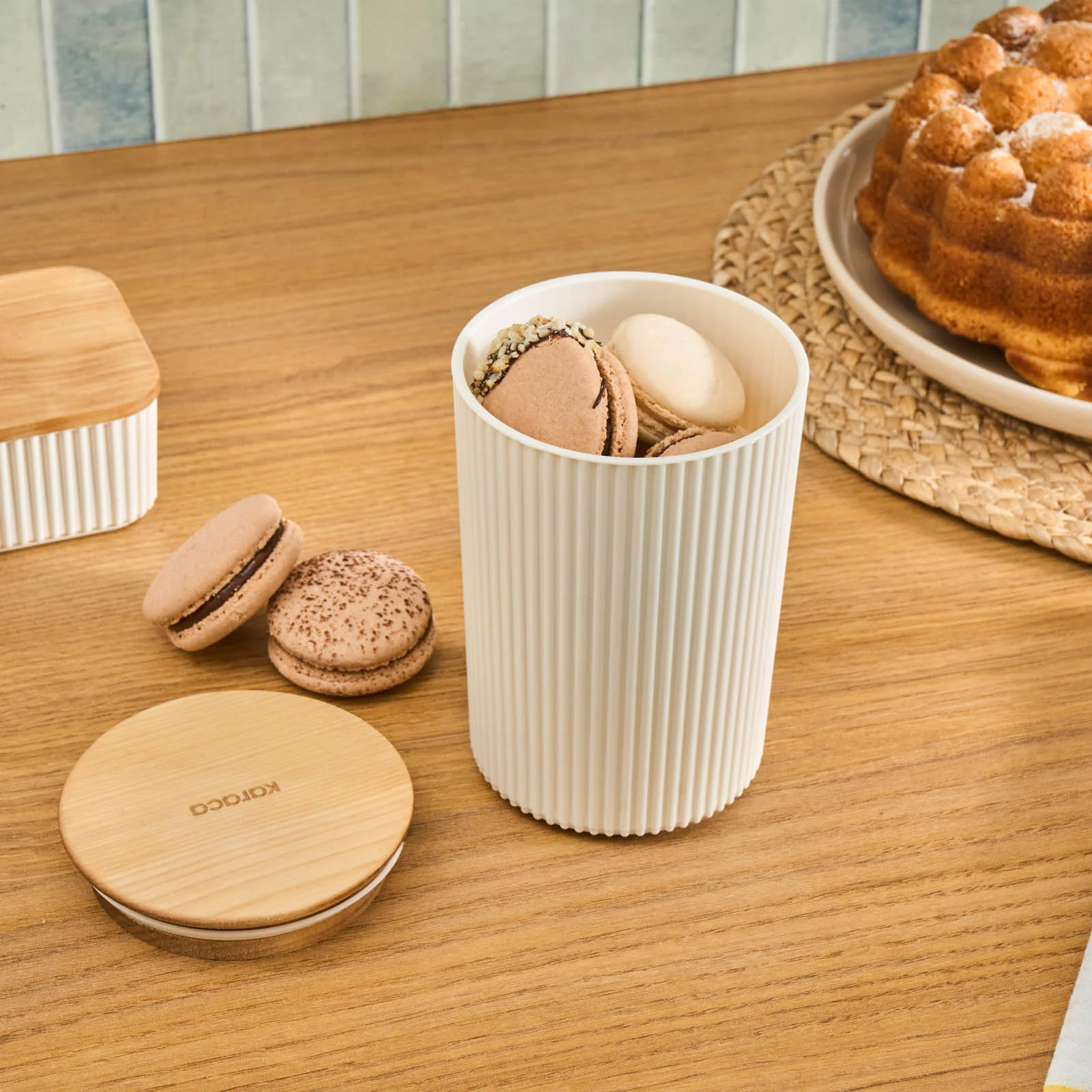 Karaca Massimo Storage Jar, 0,9L, Cream