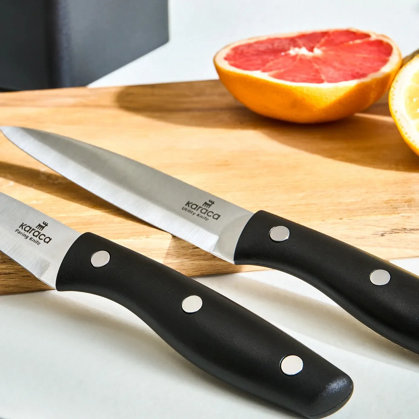 Karaca Mastercut 6-Piece Knife Block Set, Black - Image 2