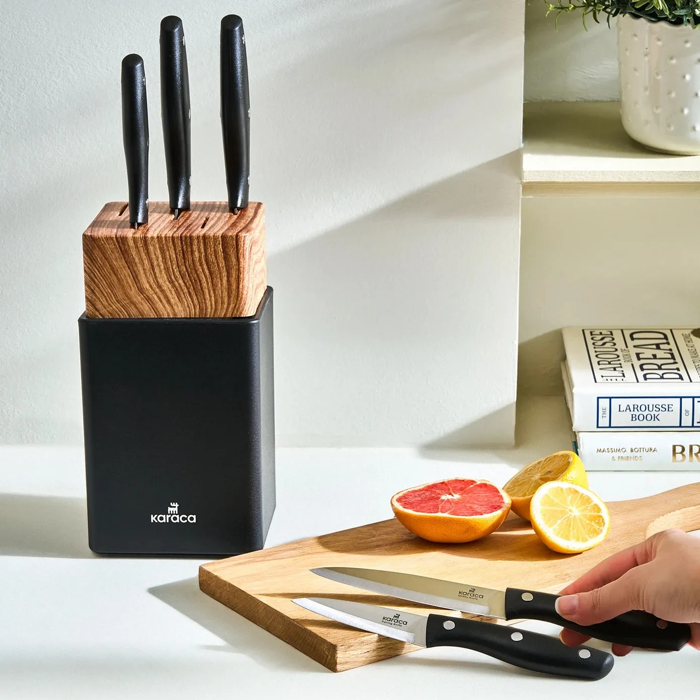 Karaca Mastercut 6-Piece Knife Block Set, Black - Image 4