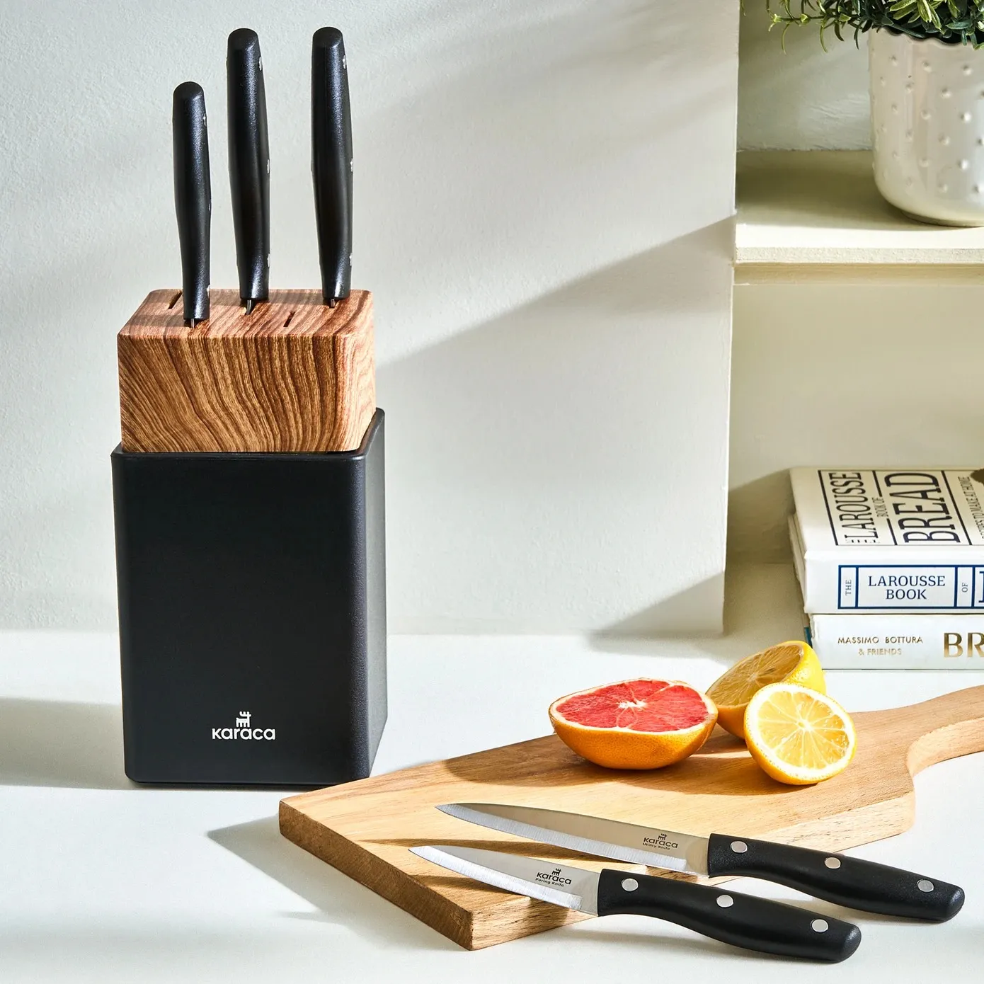Karaca Mastercut 6-Piece Knife Block Set, Black - Image 5