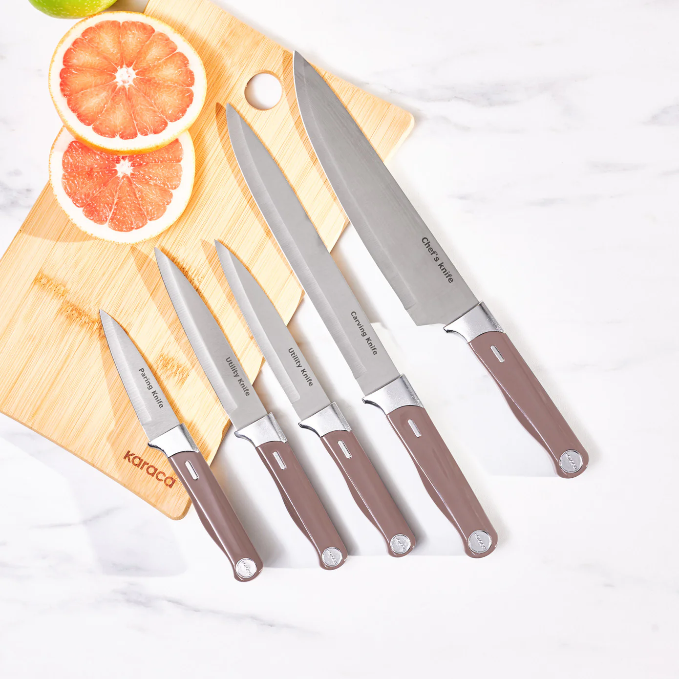Karaca Mastermaid 6-Piece Knife Set, Rose Gold - Image 2