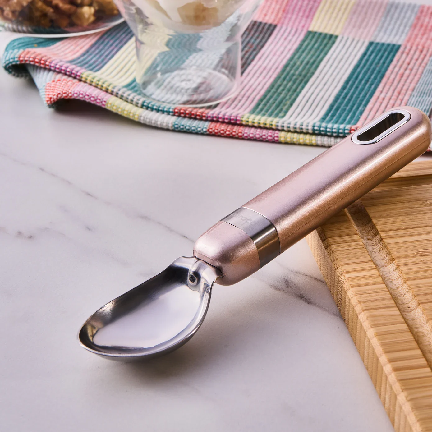 Karaca Mastermaid Ice Cream Spoon, 19.6x4.1cm, Rose Gold