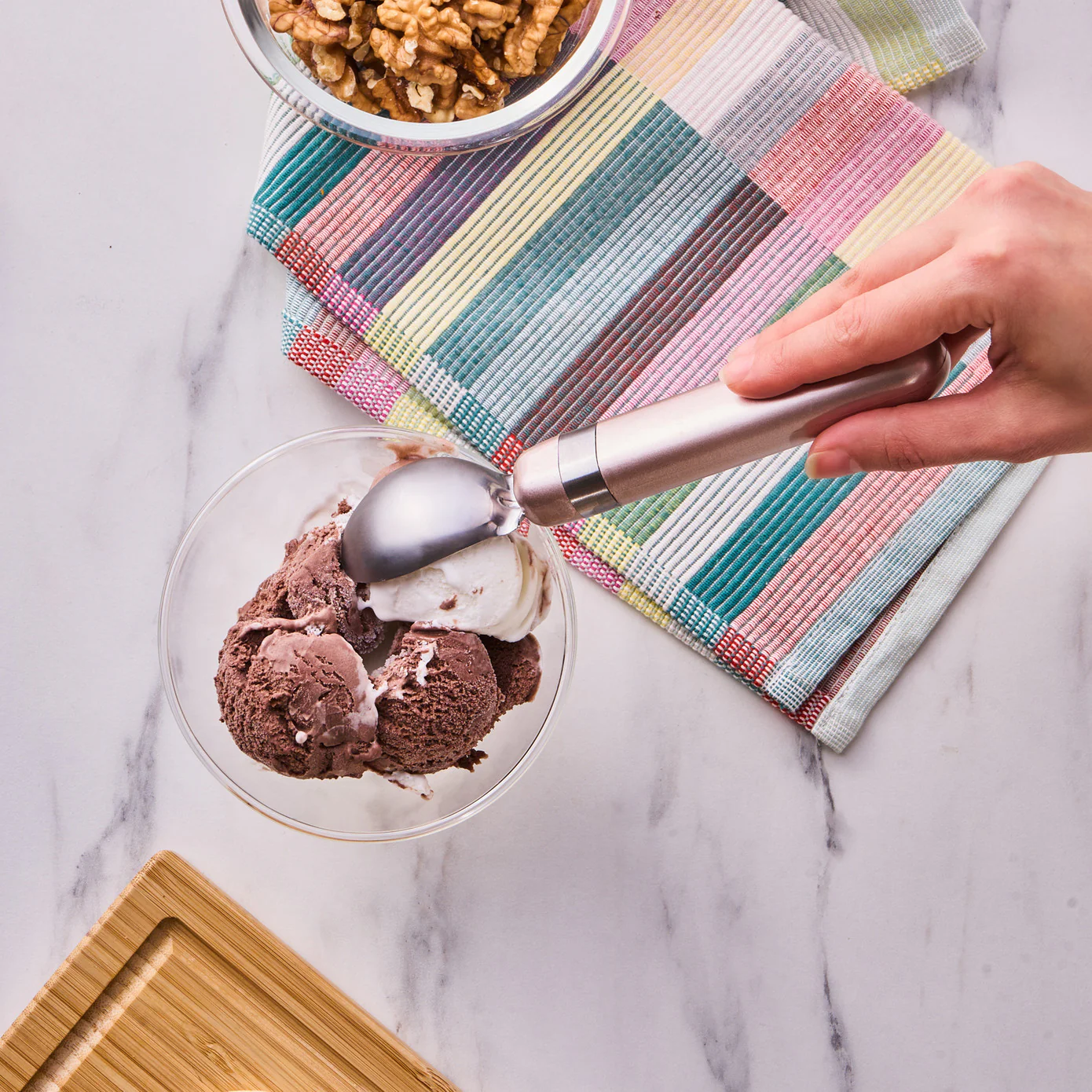 Karaca Mastermaid Ice Cream Spoon, 19.6x4.1cm, Rose Gold - Image 2