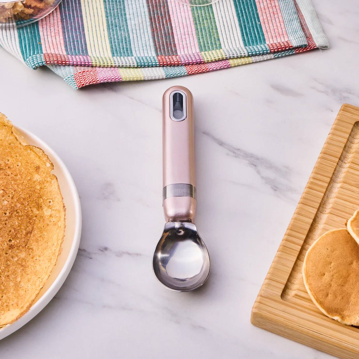 Karaca Mastermaid Ice Cream Spoon, 19.6x4.1cm, Rose Gold - Image 3