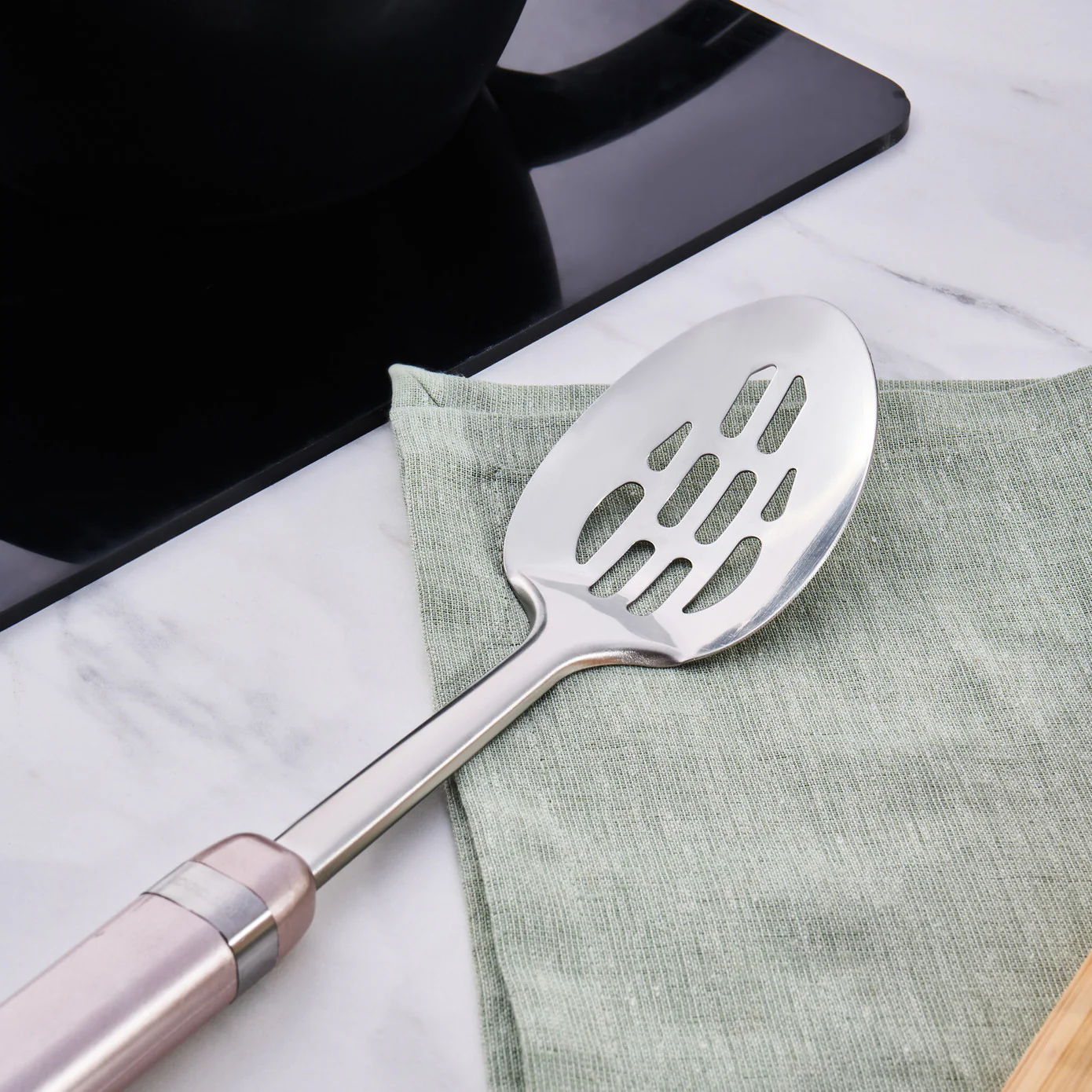 Karaca Mastermaid Slotted Serving Spoon, 32.2x6.5cm, Rose Gold - Image 2
