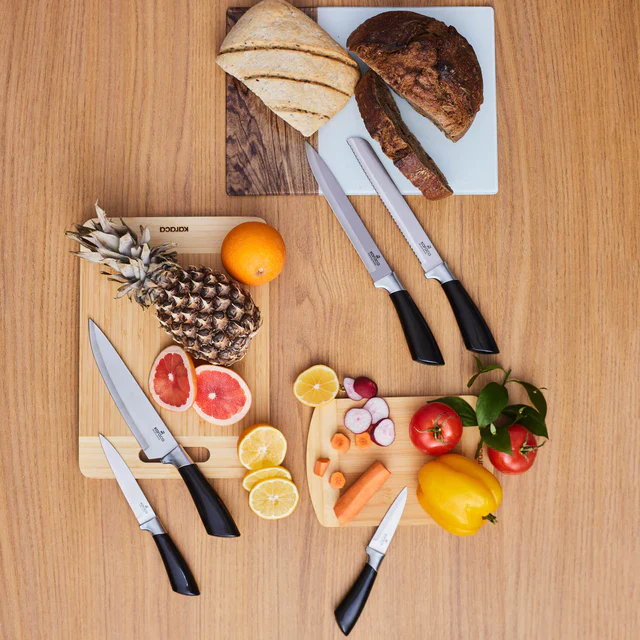 Karaca Mastersharp 6-Piece Stainless Steel Knife Set, 30cm, Black - Image 3