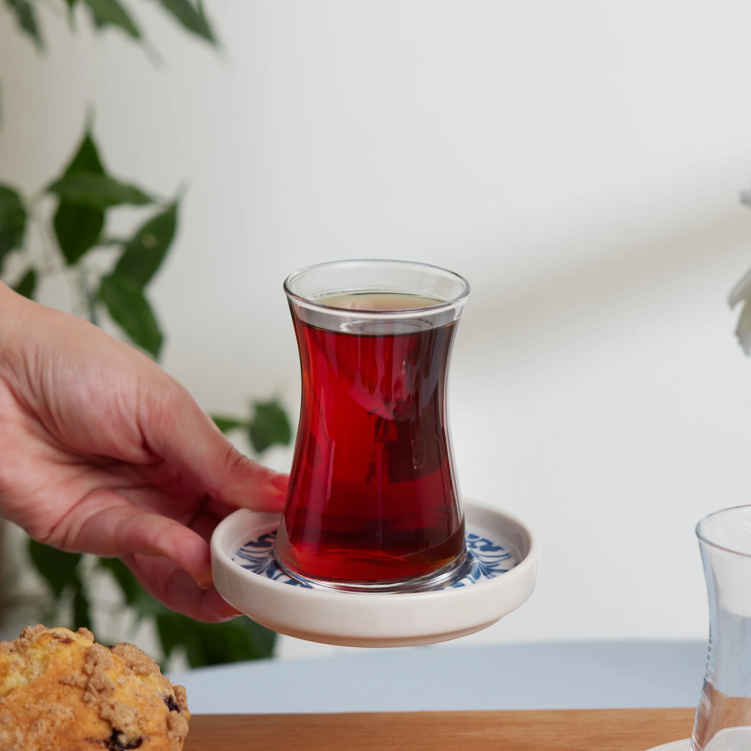 Karaca Mavili 6-Piece Turkish Tea Set for 6 People, 170ml - Image 6
