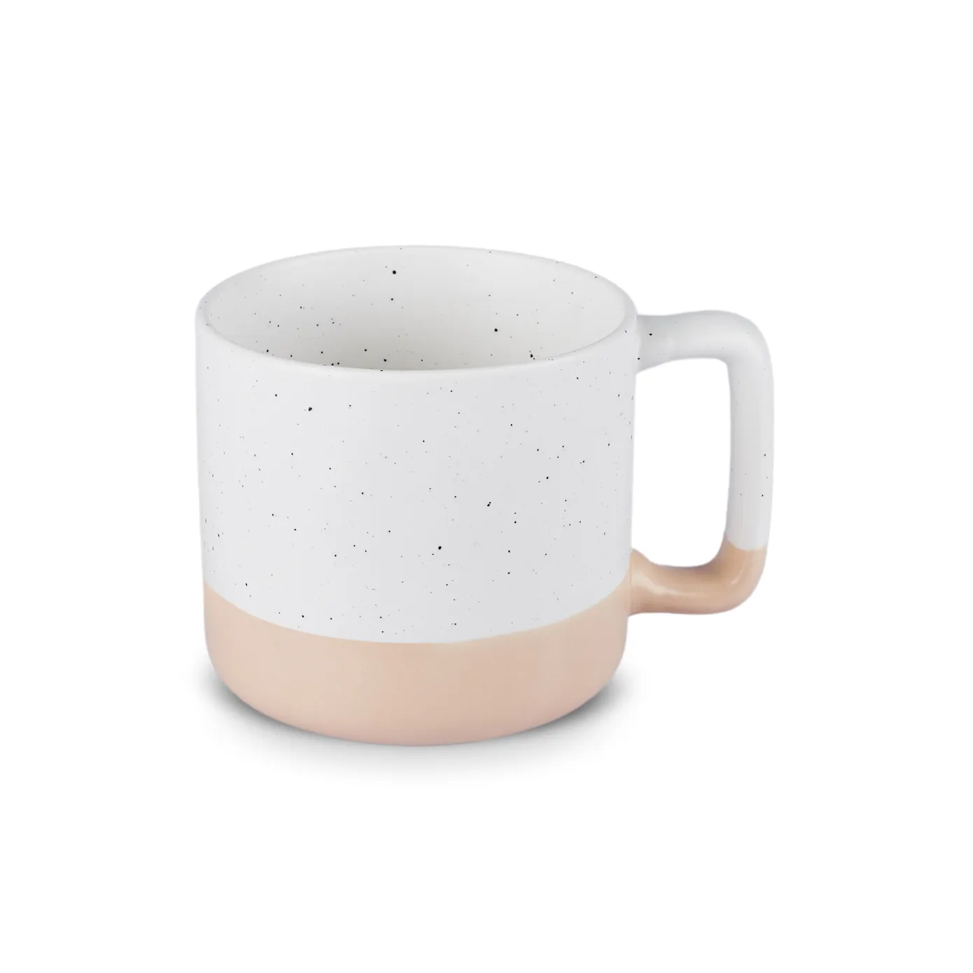 Karaca Maybel Stoneware Mug, 400ml, White-Light Orange - Image 2