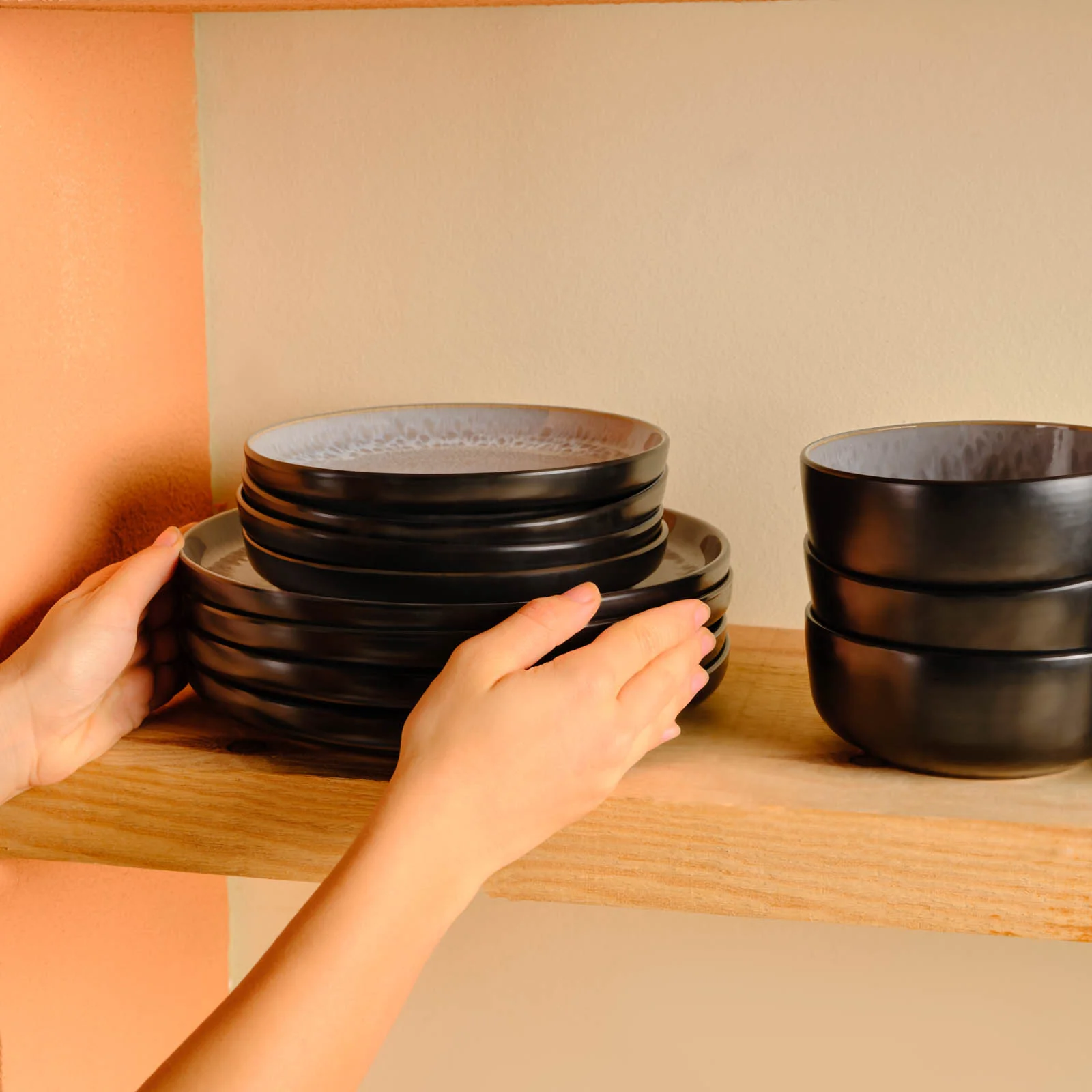 Karaca Messina Reactive Glaze 16-Piece Dinner Set for 4 People, Multi - Image 10