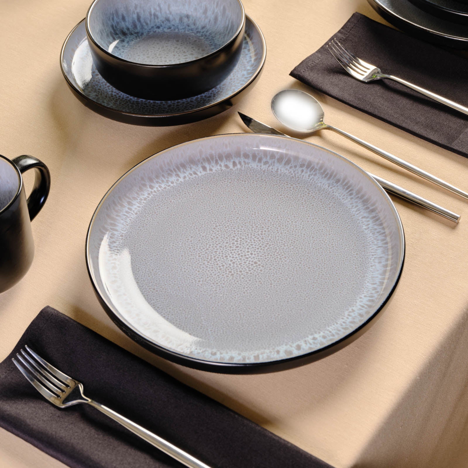 Karaca Messina Reactive Glaze 16-Piece Dinner Set for 4 People, Multi - Image 4