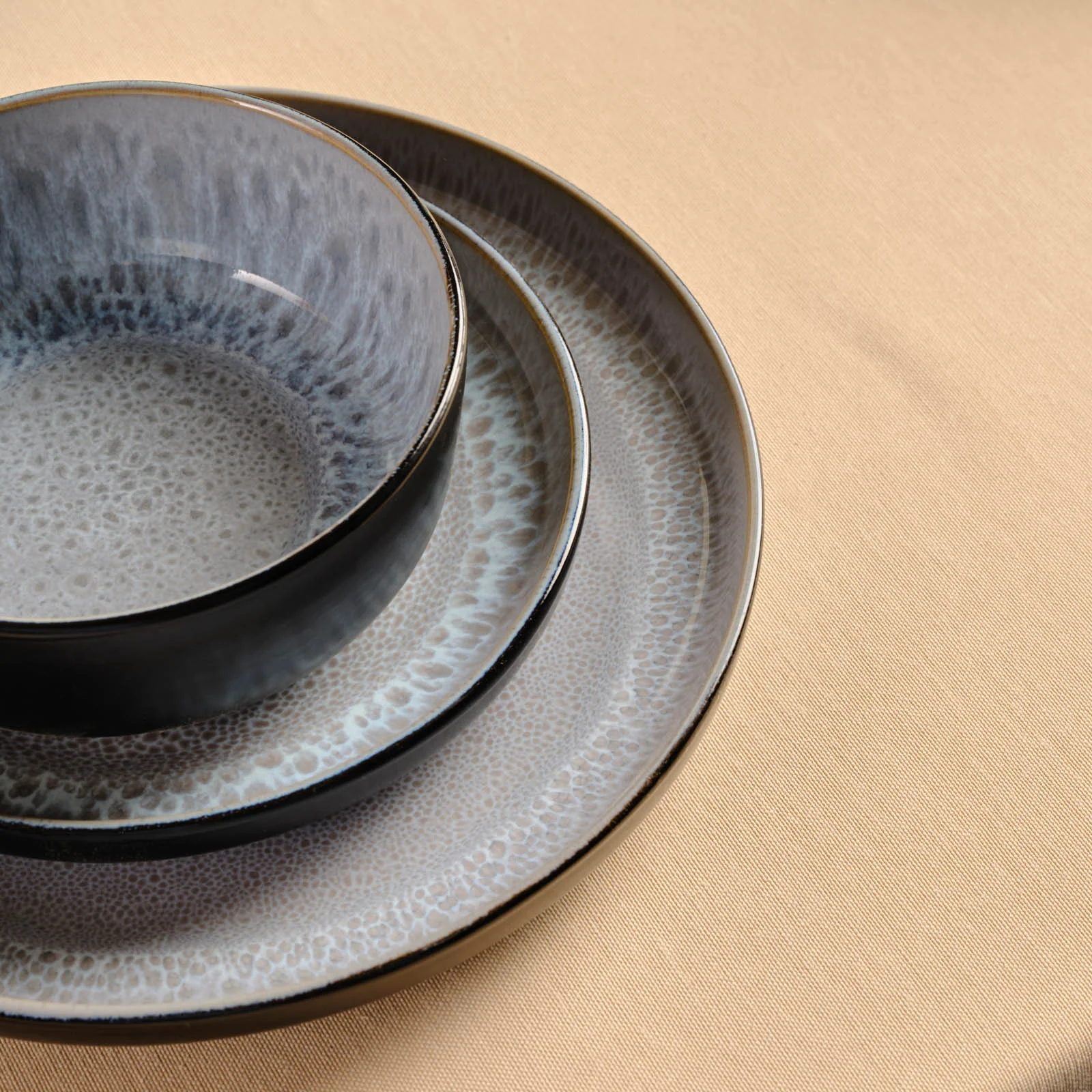 Karaca Messina Reactive Glaze 16-Piece Dinner Set for 4 People, Multi - Image 8