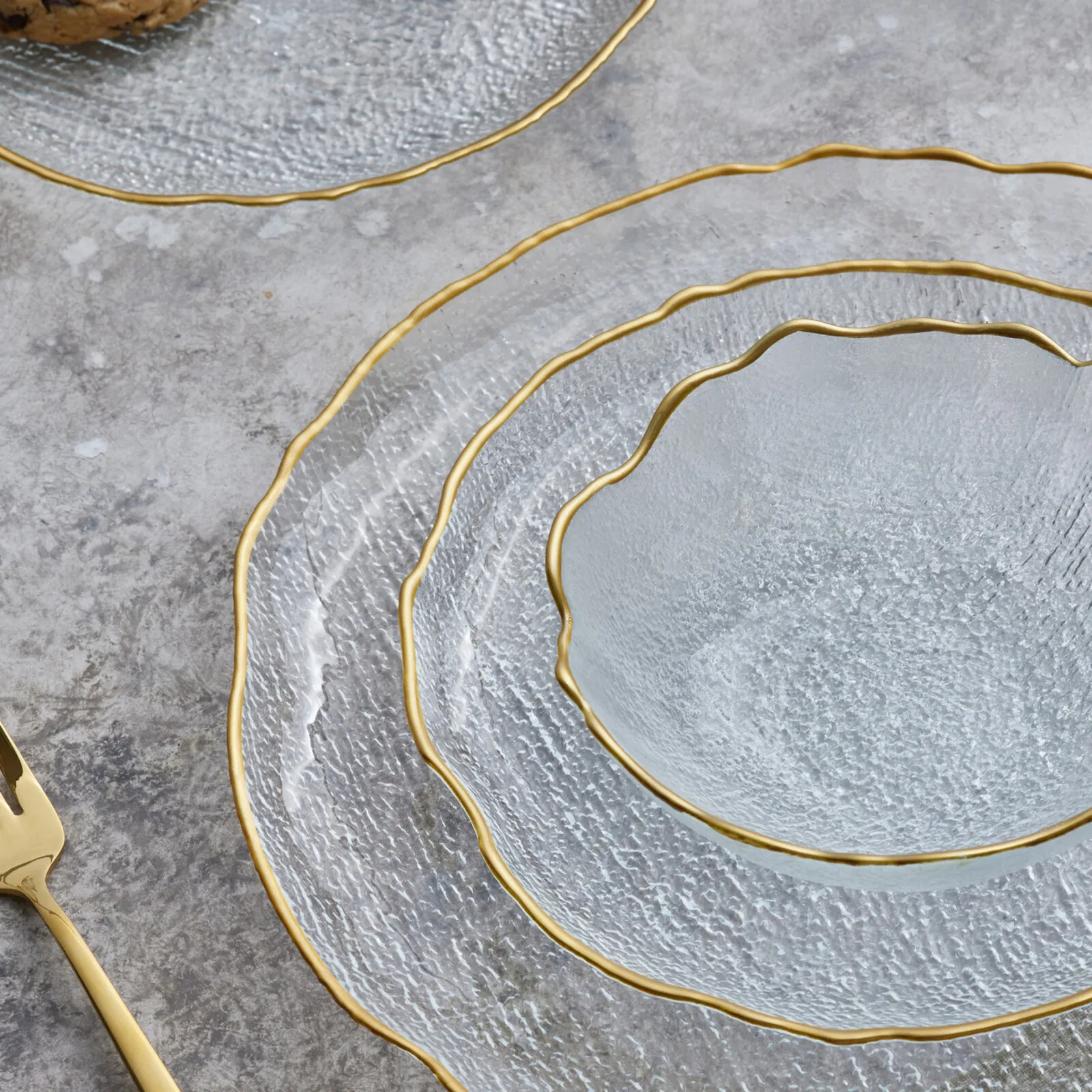 Karaca Milanda 12-Piece Glass Dinner Set for 4 People, Gold - Image 11
