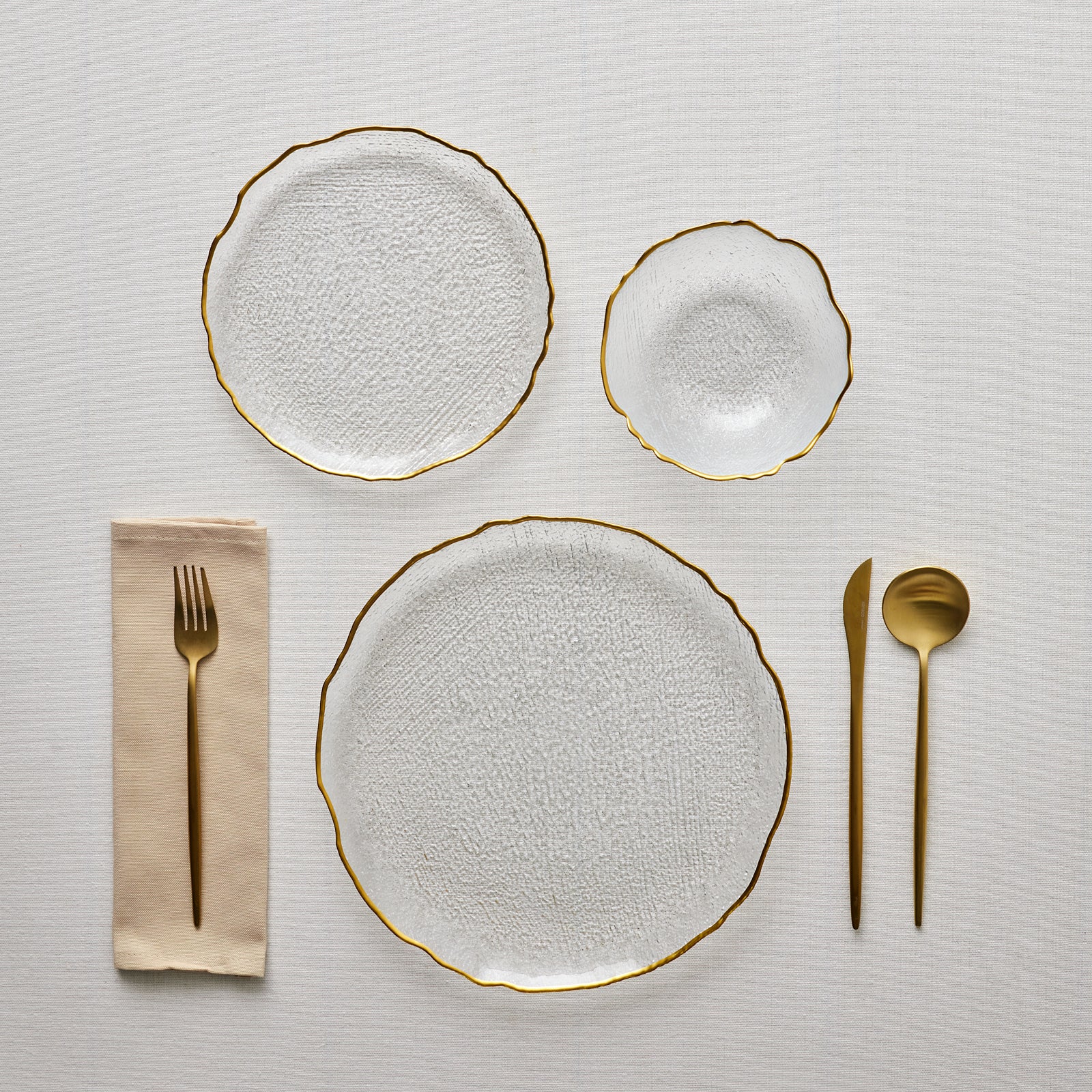 Karaca Milanda 12-Piece Glass Dinner Set for 4 People, Gold - Image 8