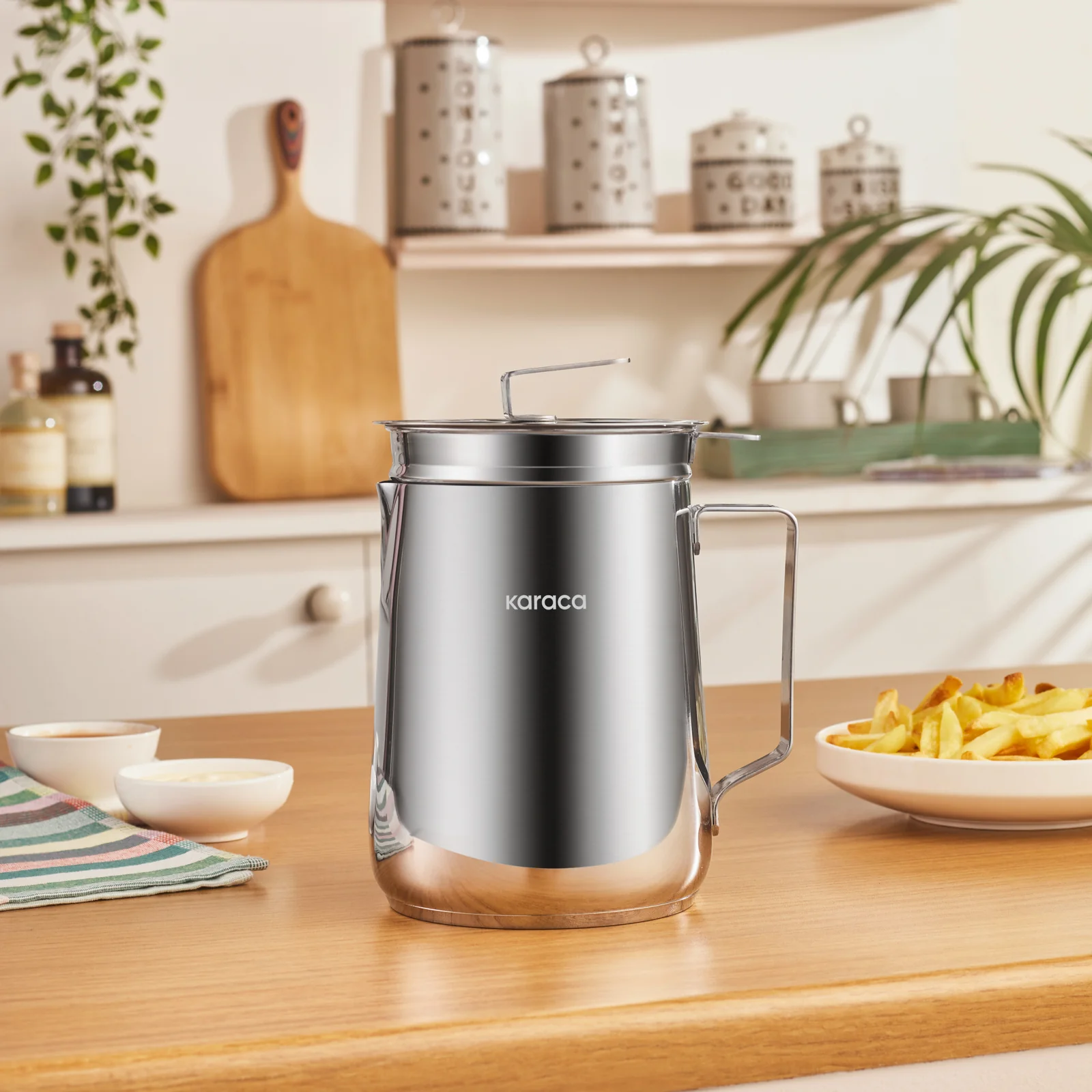 Karaca Minifry Stainless Steel Deep Frying Pot, 2L, Silver - Image 2