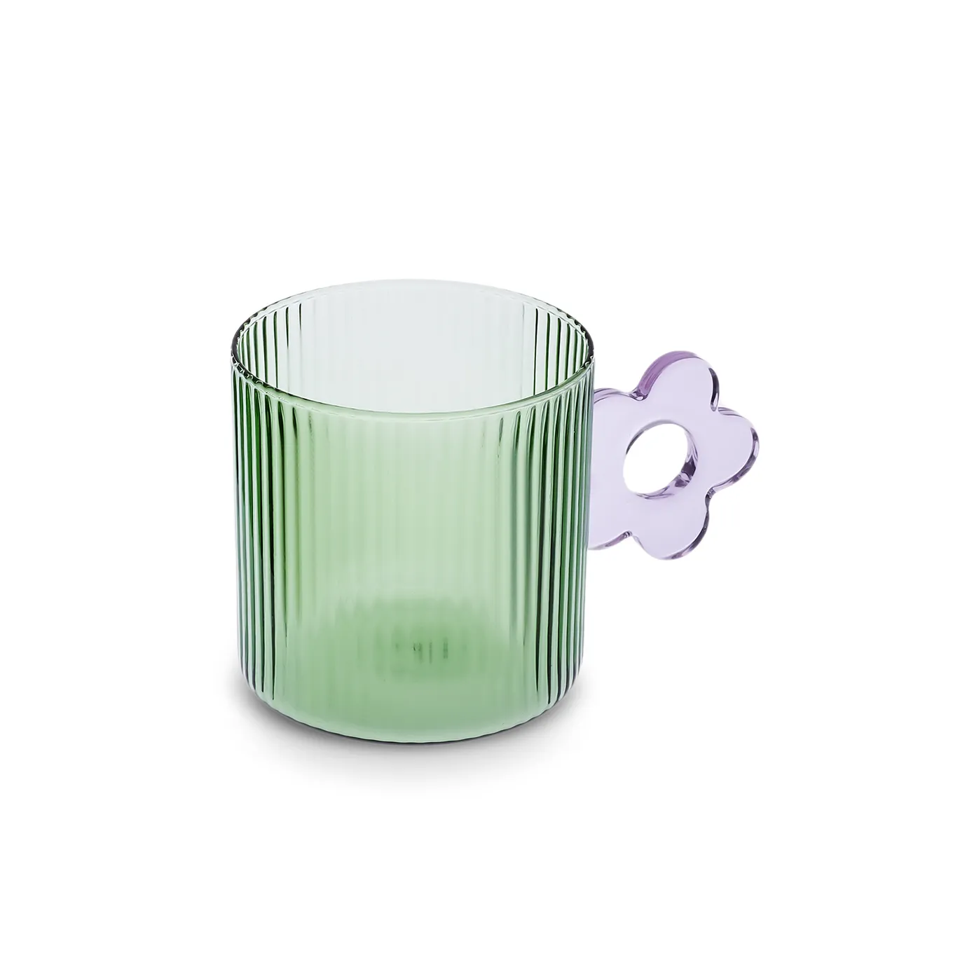 Karaca Miracle Glass Mug, 360ml, Blue Flower - Image 3