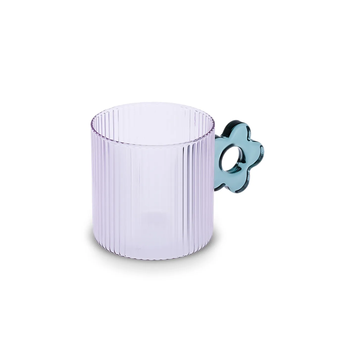 Karaca Miracle Glass Mug, 360ml, Green Flower - Image 3