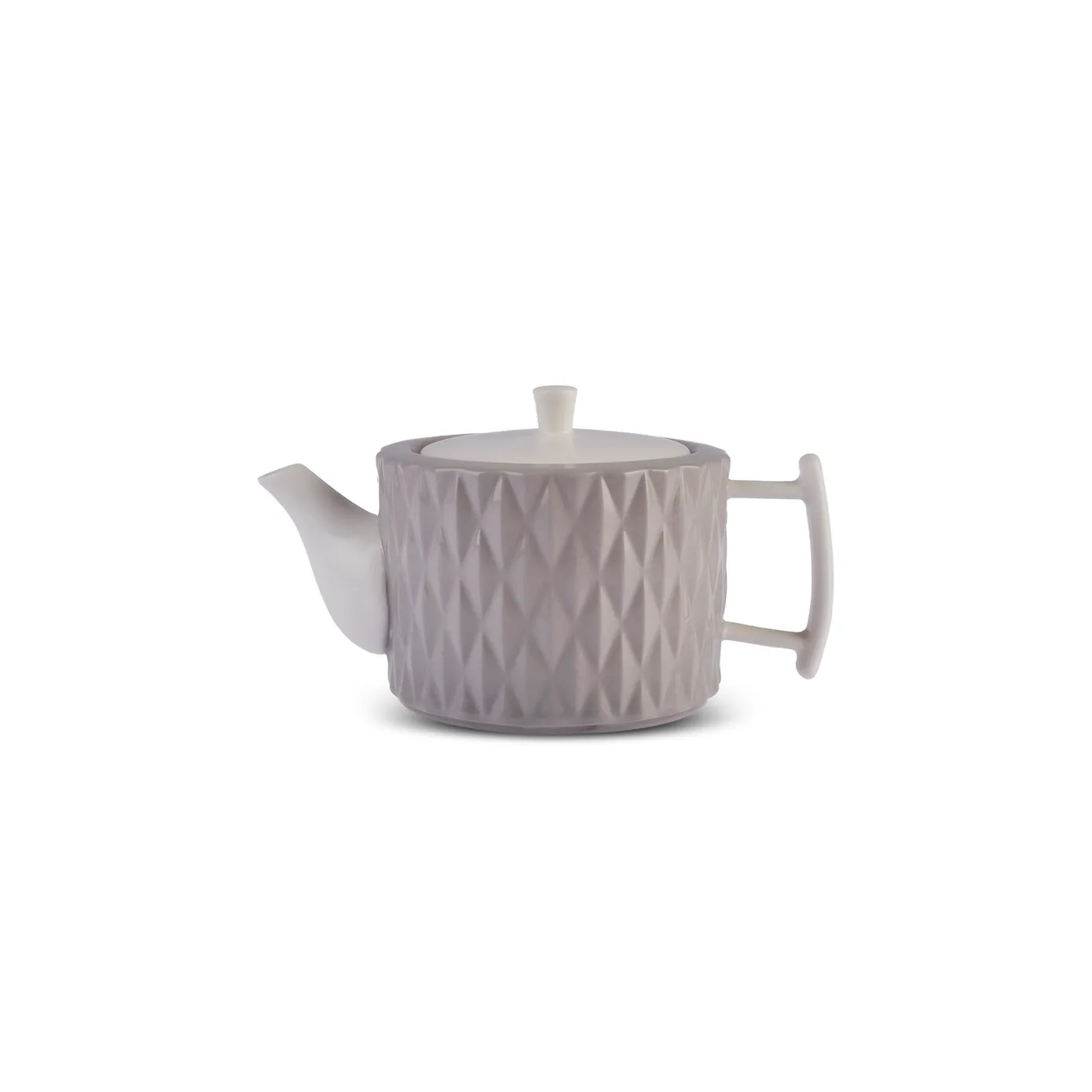 Karaca Miu 13-Piece Ceramic Tea Cup and Saucer Set for 6 People, Grey-White - Image 10