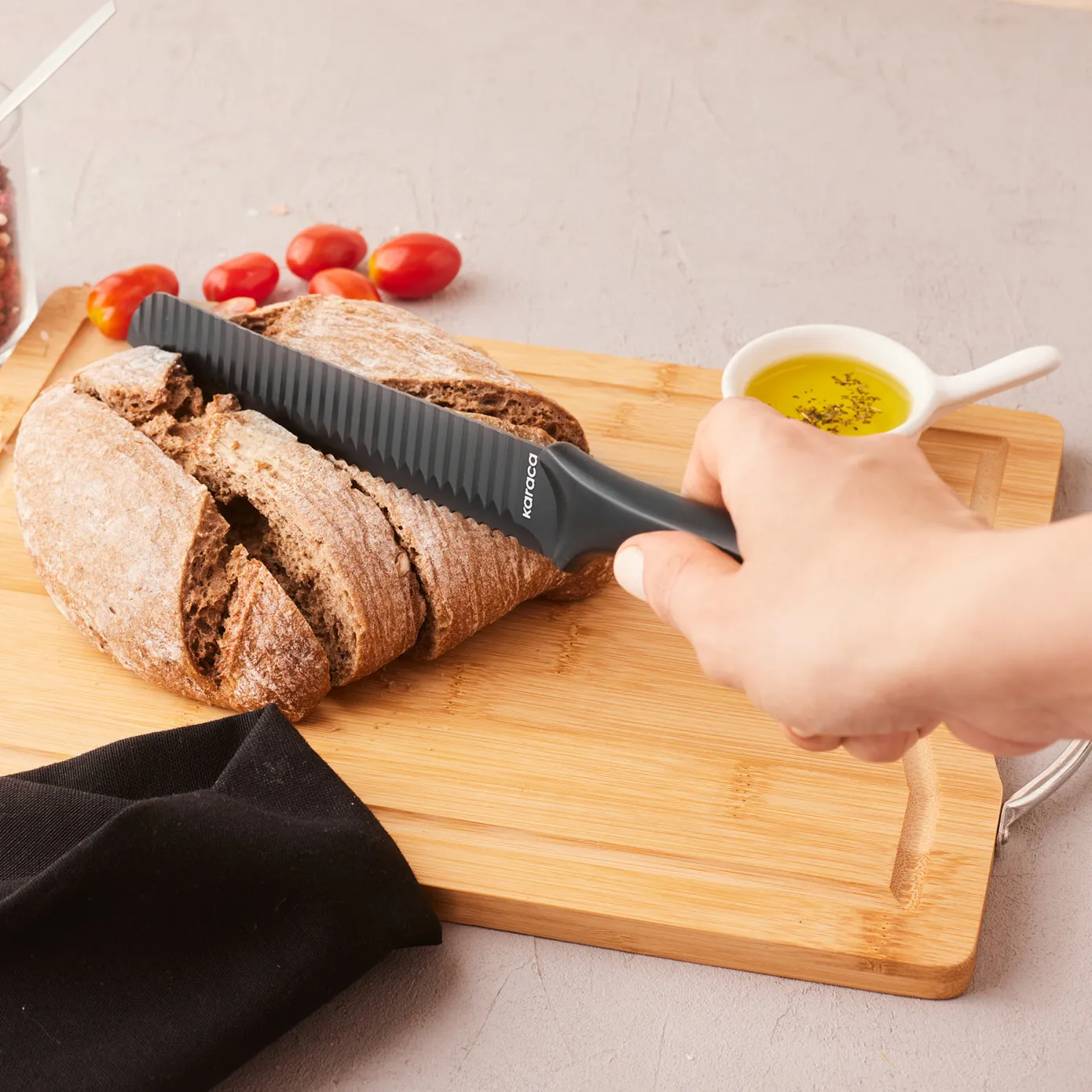 Karaca Momentum Bread Knife, 20cm, Black - Image 2