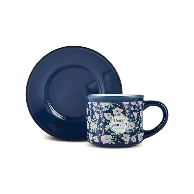 Karaca Monet 8-Piece Stoneware Espresso Turkish Coffee Cup Set for 4 People, 60ml, Multi - Image 10