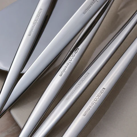 Karaca Moongate 7-Piece Stainless Steel Serving Set, Silver - Image 5