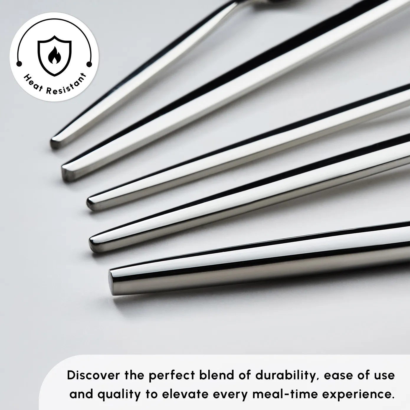 Karaca Moongate 84-Piece 316+ Stainless Steel Cutlery Set for 12 People, Silver - Image 9