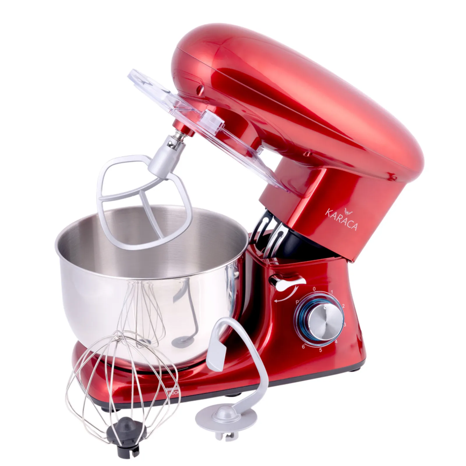 Karaca Multichef Stand Mixer, 5.5L, 1400W, Red - Image 5