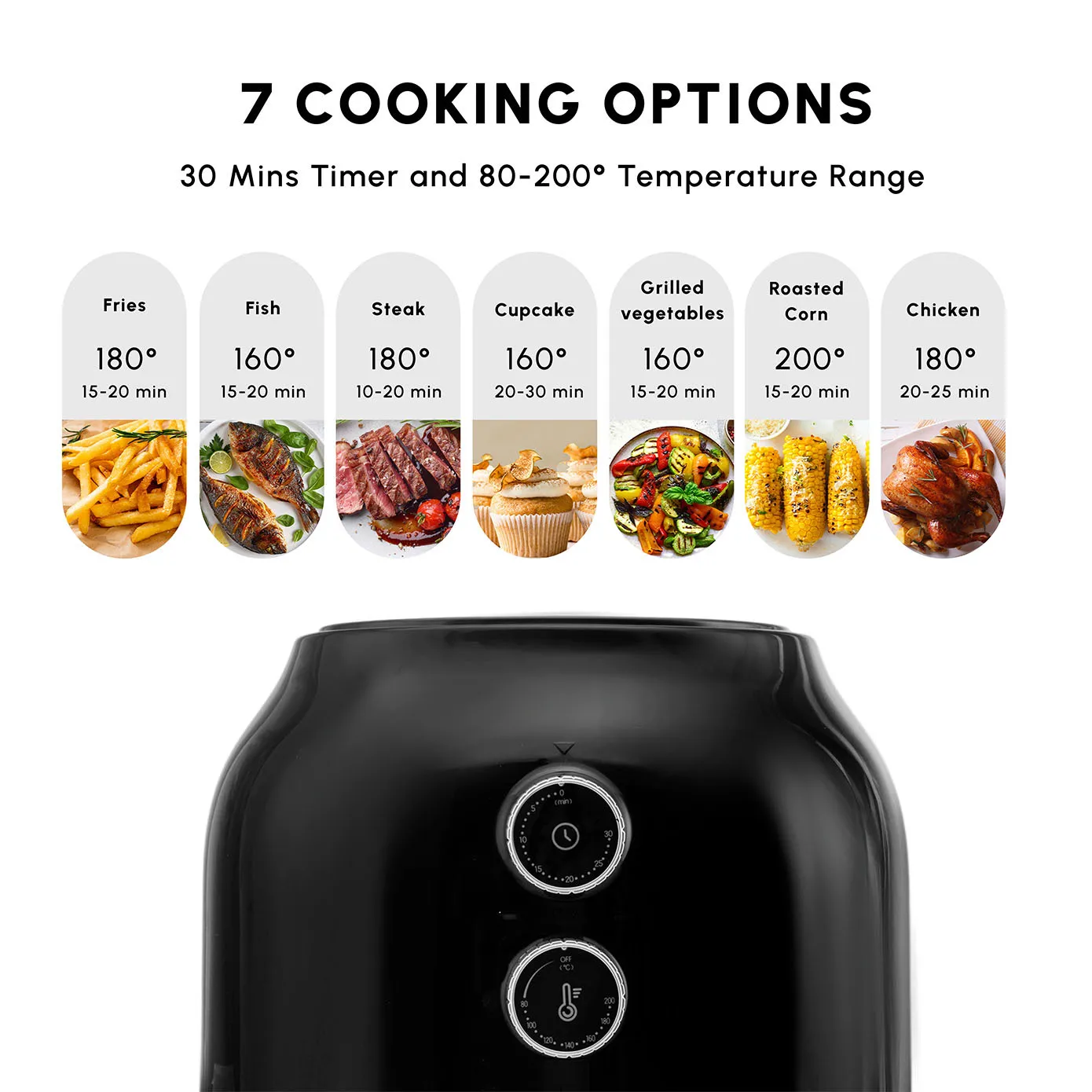 Karaca Multifry Single Pan Air Fryer, 3.5L, 1300W, Black - Image 8