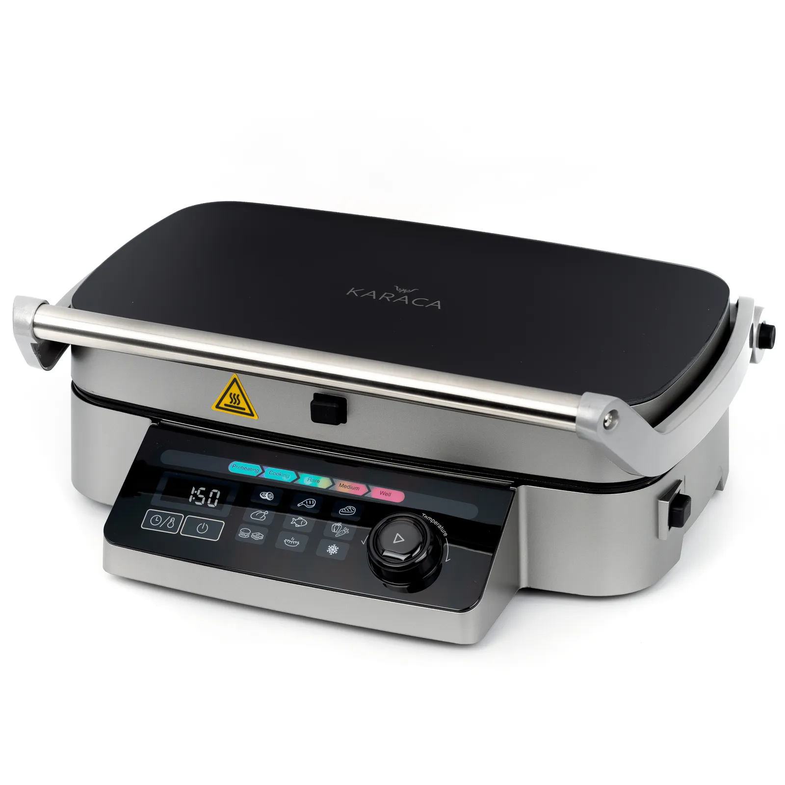 Karaca Multigrill Grill and Sandwich Toaster, 9 Automatic Settings, Silver Black - Image 4