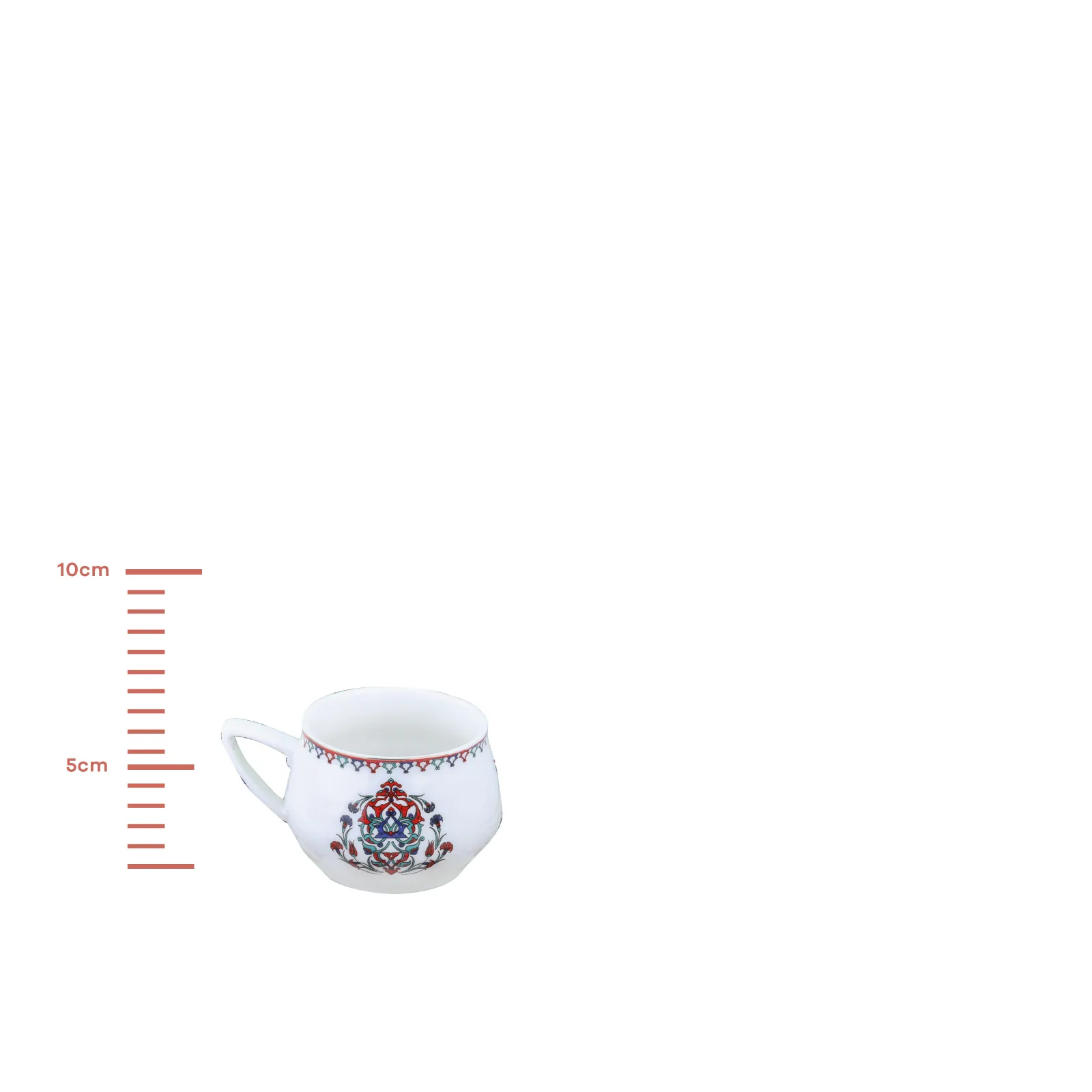 Karaca Nakkaş 12-Piece Porcelain Espresso Turkish Coffee Cup Set for 6 People, 100ml, Multi - Image 9