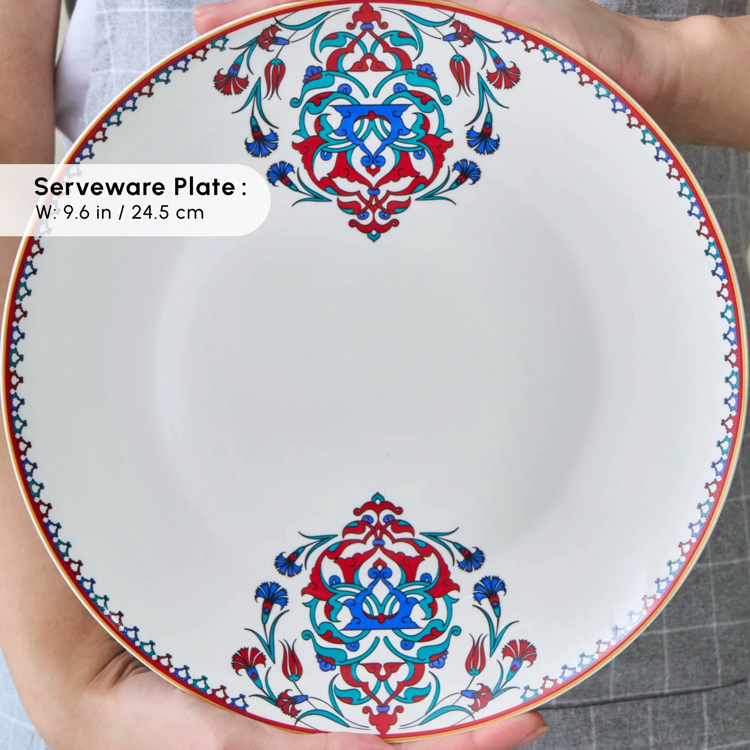 Karaca Bone China Nakkaş 26-Piece Serveware Set for 6 People, Multi - Image 7