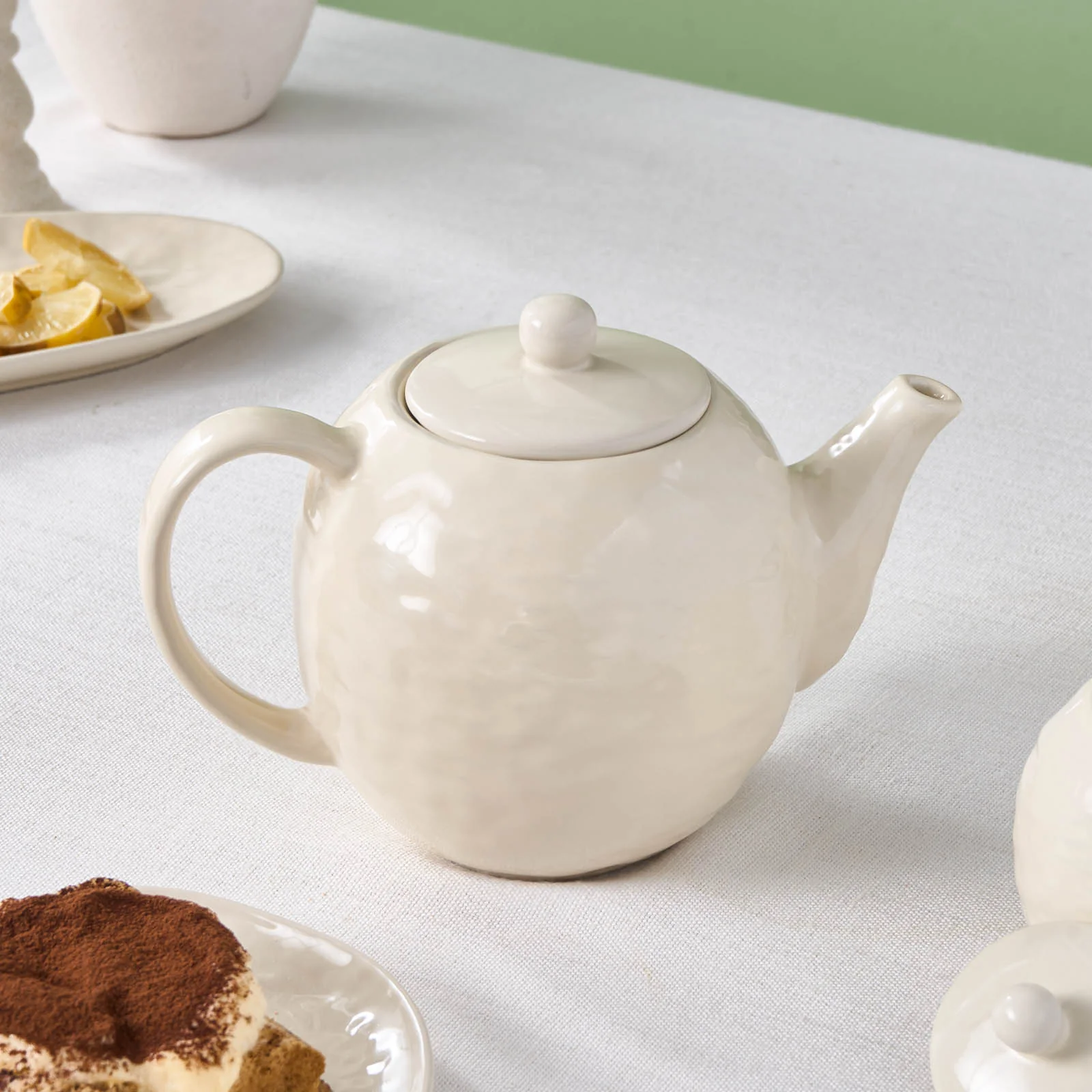 Karaca Nebula Beige Stoneware Teapot, 100ml, Beige
