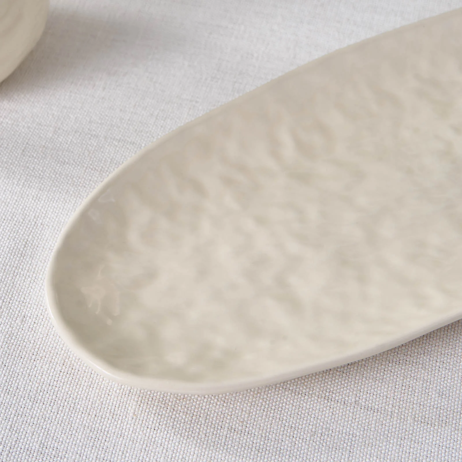 Karaca Nebula Stoneware Serving Platter, 29cm, Beige - Image 3